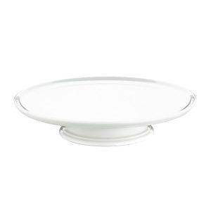 Pillivuyt kagefad på fod 30 cm - Hvid