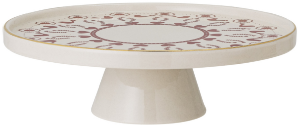 Kagefad Bloomingville Jolly stentøj Ø26 cm rød julepynt serveringsfad