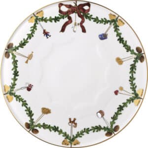 Stjerne Riflet Jul 32 cm. Kagefad