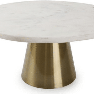 Kagefad/serveringsfad S|P Collection Glint Ø30 cm natursten hvid 14 cm høj