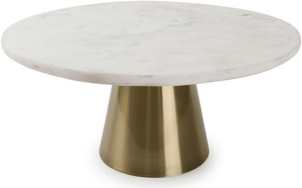 Kagefad/serveringsfad S|P Collection Glint Ø30 cm natursten hvid 14 cm høj